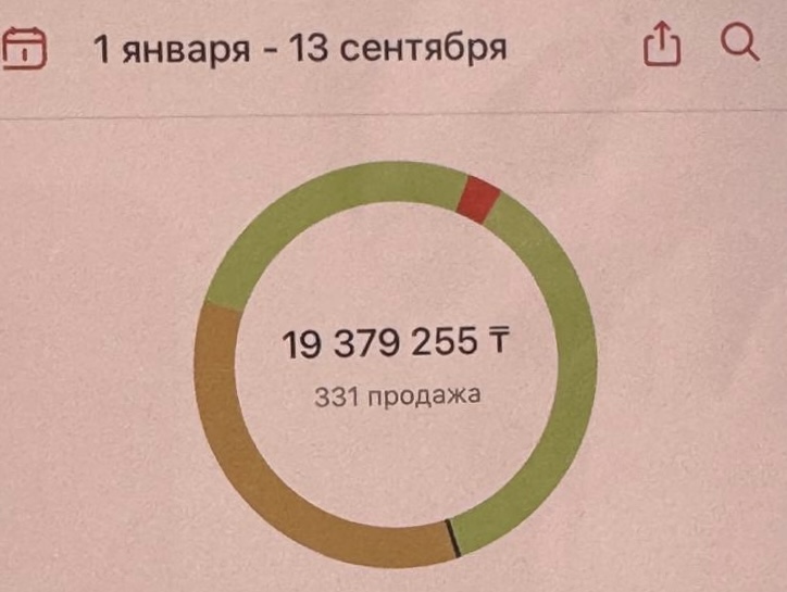 Результат продаж — 19 379 255 тенге
